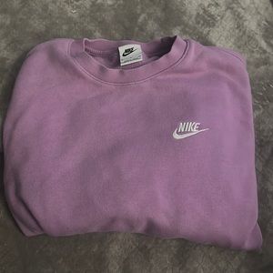 purple nike crew neck